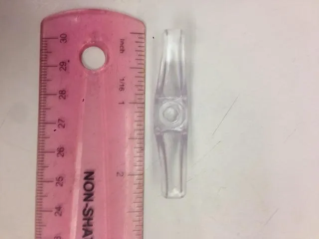 2" Clear Lucite Cord Cleat 10/bag