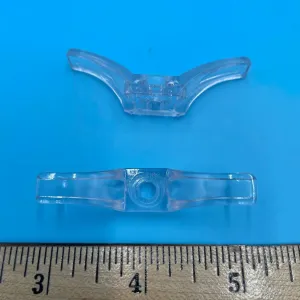 2" Clear Lucite Cord Cleat 10/bag