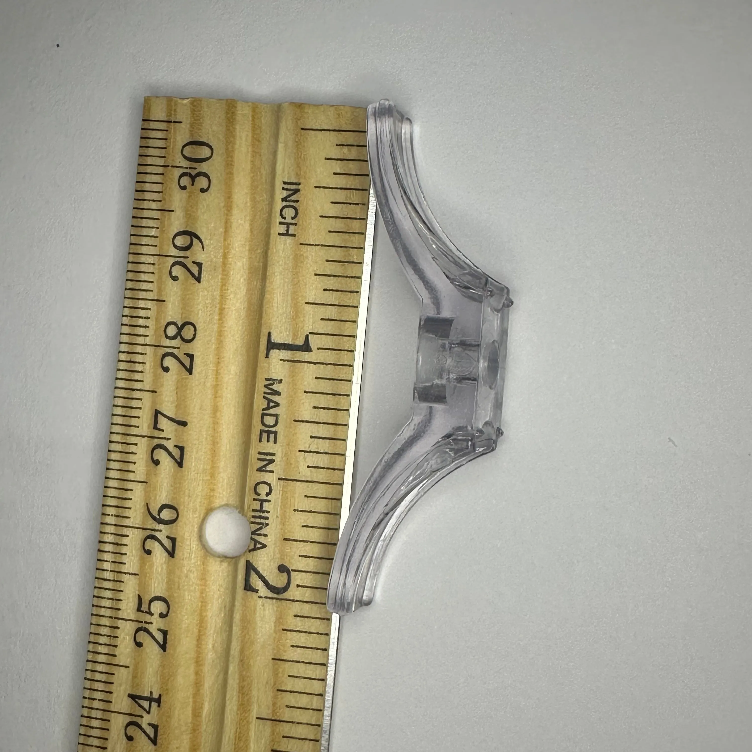 2" Clear Lucite Cord Cleat 10/bag