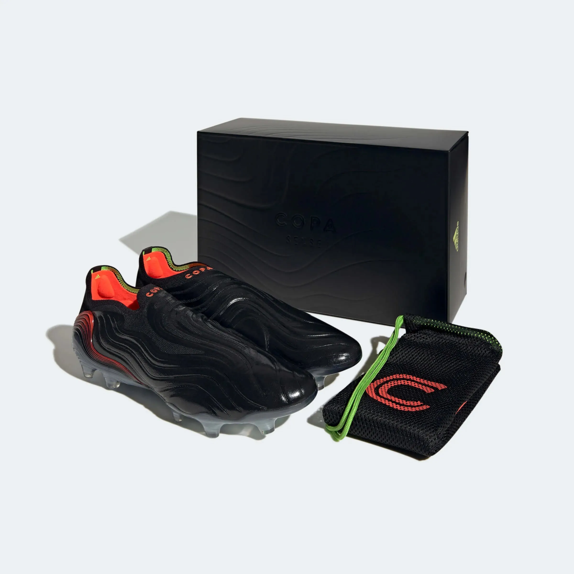 adidas Copa Sense   FG - Black-Solar Red