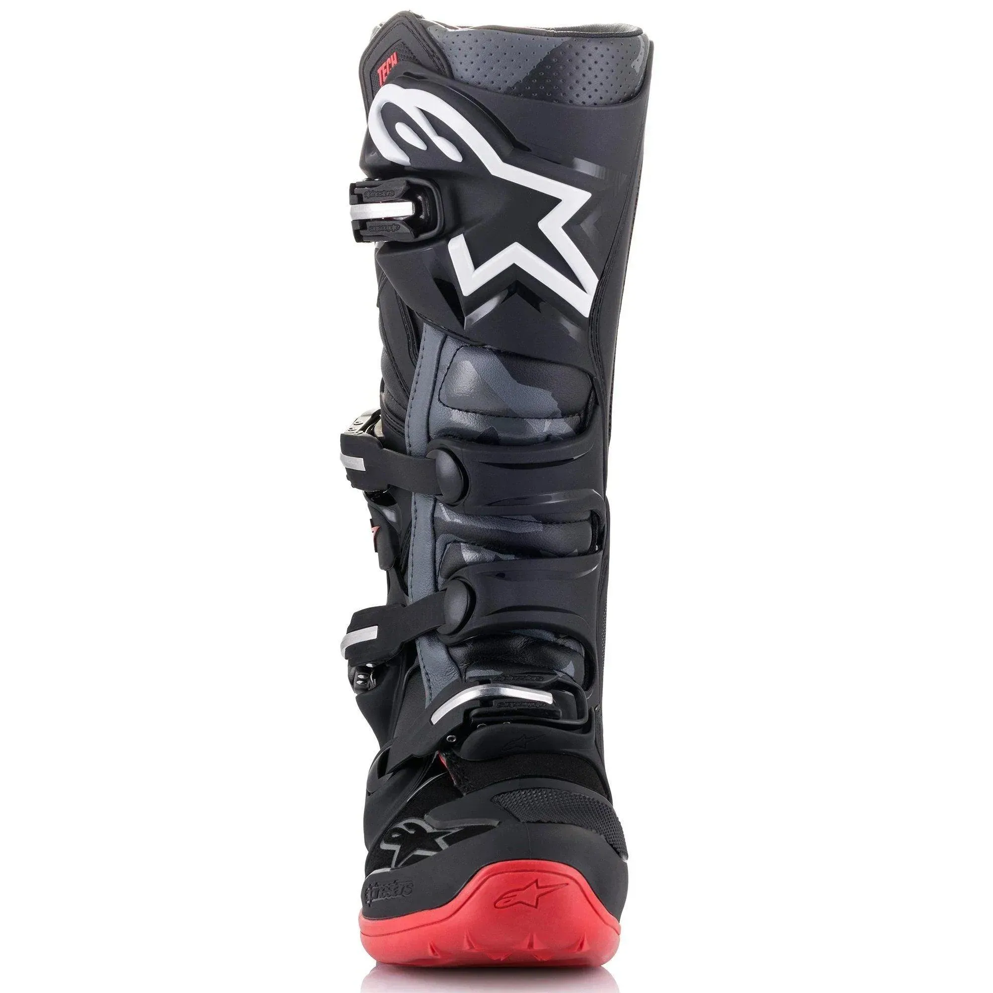 Alpinestars Tech 7 Boots - Black/Cool Gray/Red  - CLOSEOUT