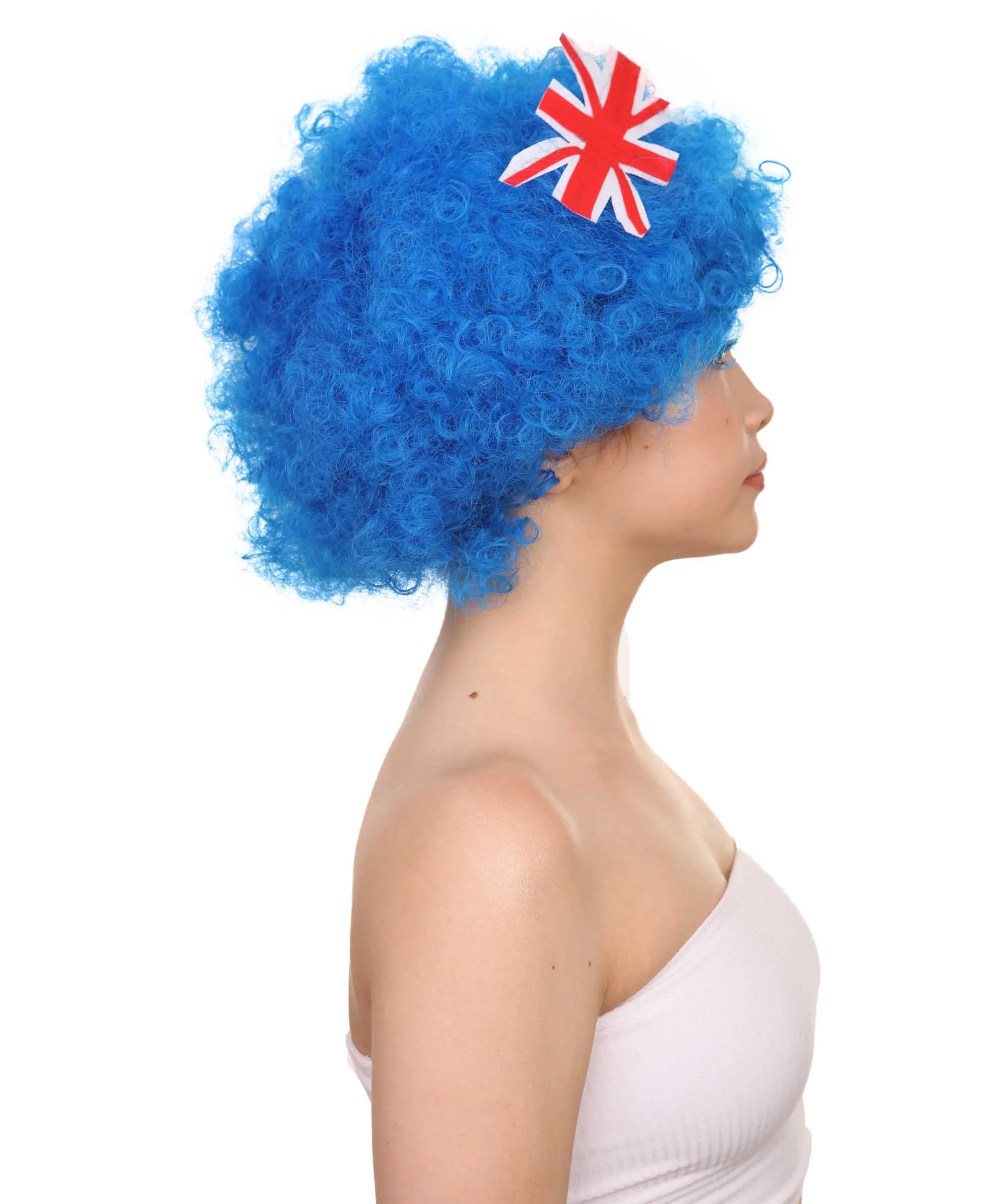 Australia Flag Sport Afro Wig | Premium Breathable Capless Cap