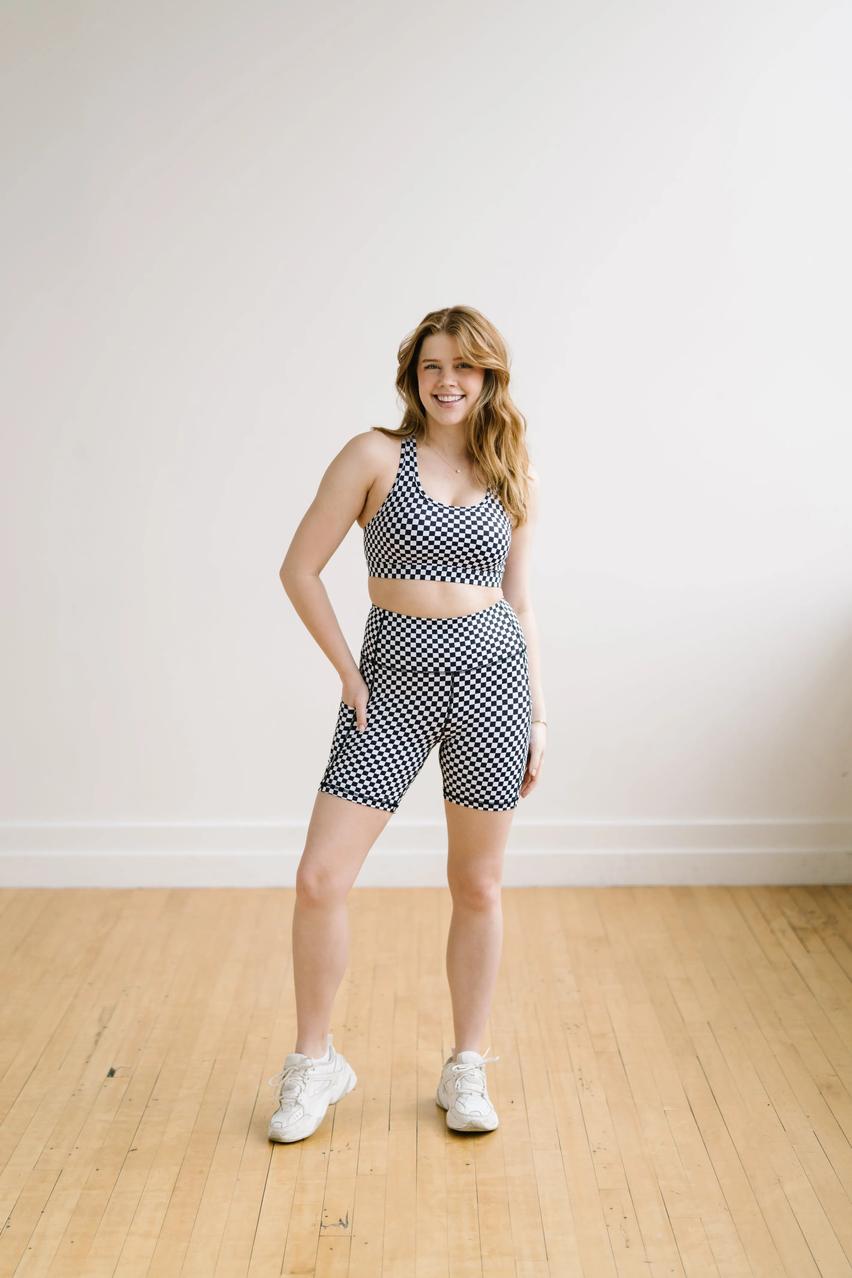 Biker Shorts - 6'' - B&W Checkered | MT SPORT