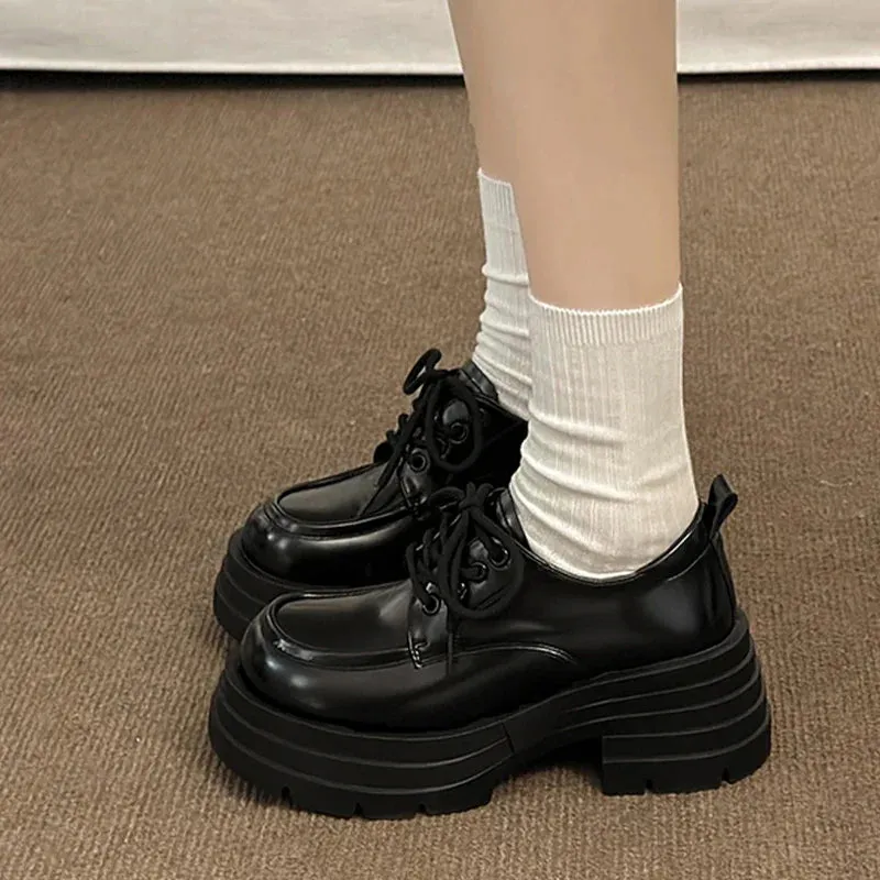 binfenxie  -  Platform Mary Jane Women Loafer Shoes Casual Cozy Mid Heels Walking Sport Shoes 2024 Fashion Dress Spring Zapatos Para Mujeres