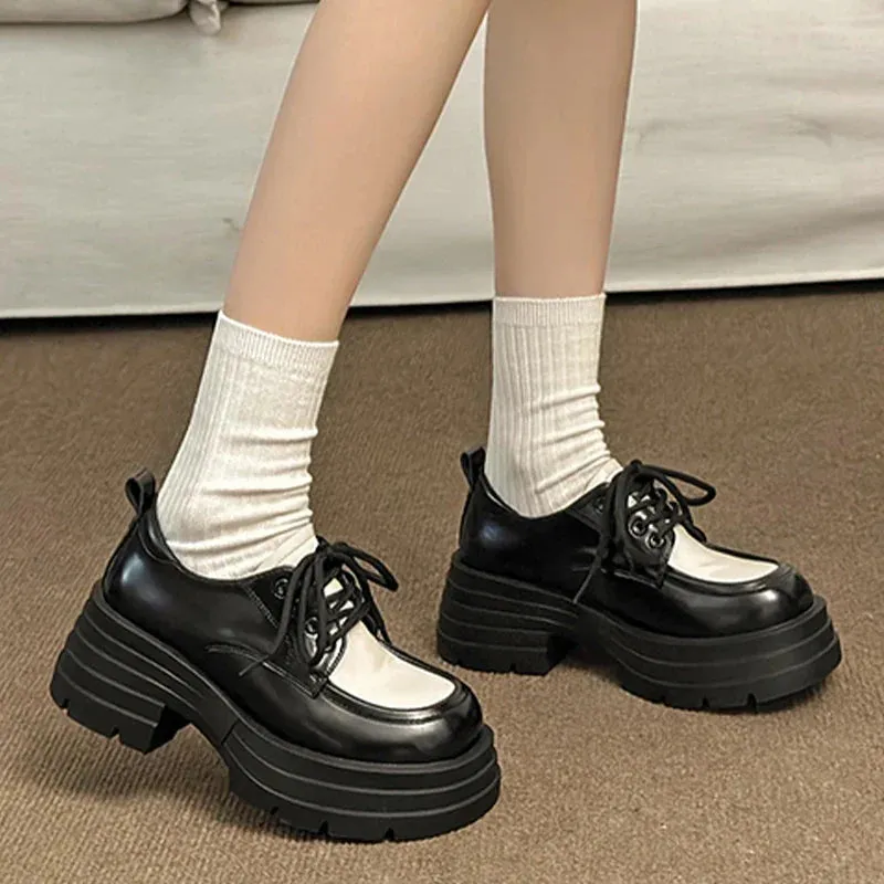 binfenxie  -  Platform Mary Jane Women Loafer Shoes Casual Cozy Mid Heels Walking Sport Shoes 2024 Fashion Dress Spring Zapatos Para Mujeres