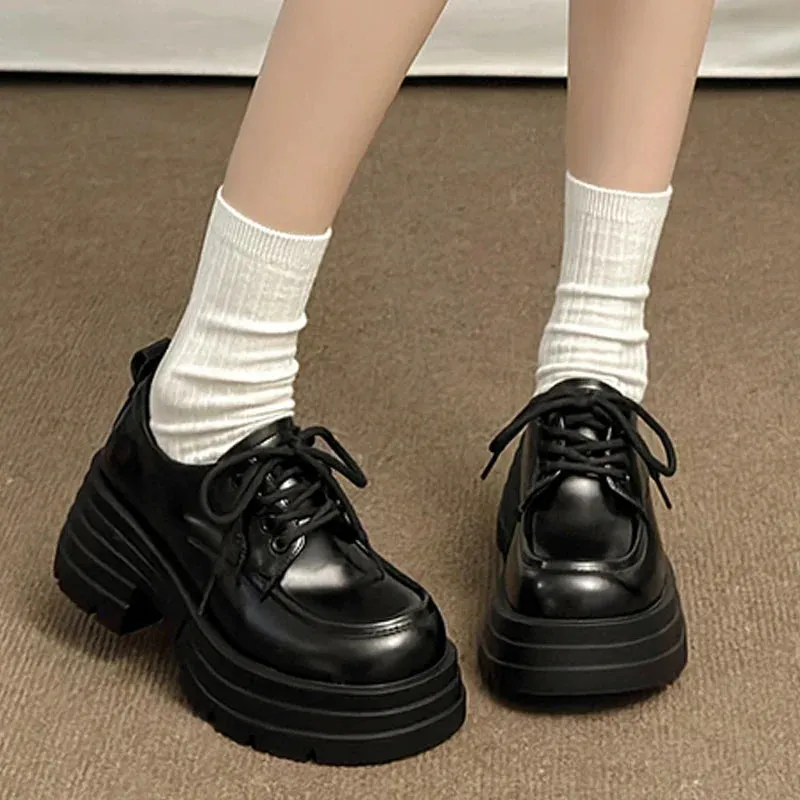 binfenxie  -  Platform Mary Jane Women Loafer Shoes Casual Cozy Mid Heels Walking Sport Shoes 2024 Fashion Dress Spring Zapatos Para Mujeres