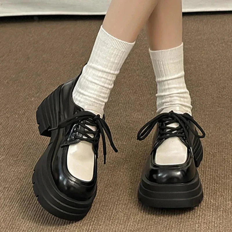 binfenxie  -  Platform Mary Jane Women Loafer Shoes Casual Cozy Mid Heels Walking Sport Shoes 2024 Fashion Dress Spring Zapatos Para Mujeres