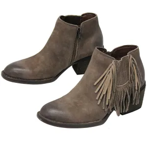Born Vintage Taupe Fringed Ankle Boot #BL26517ZFT ()