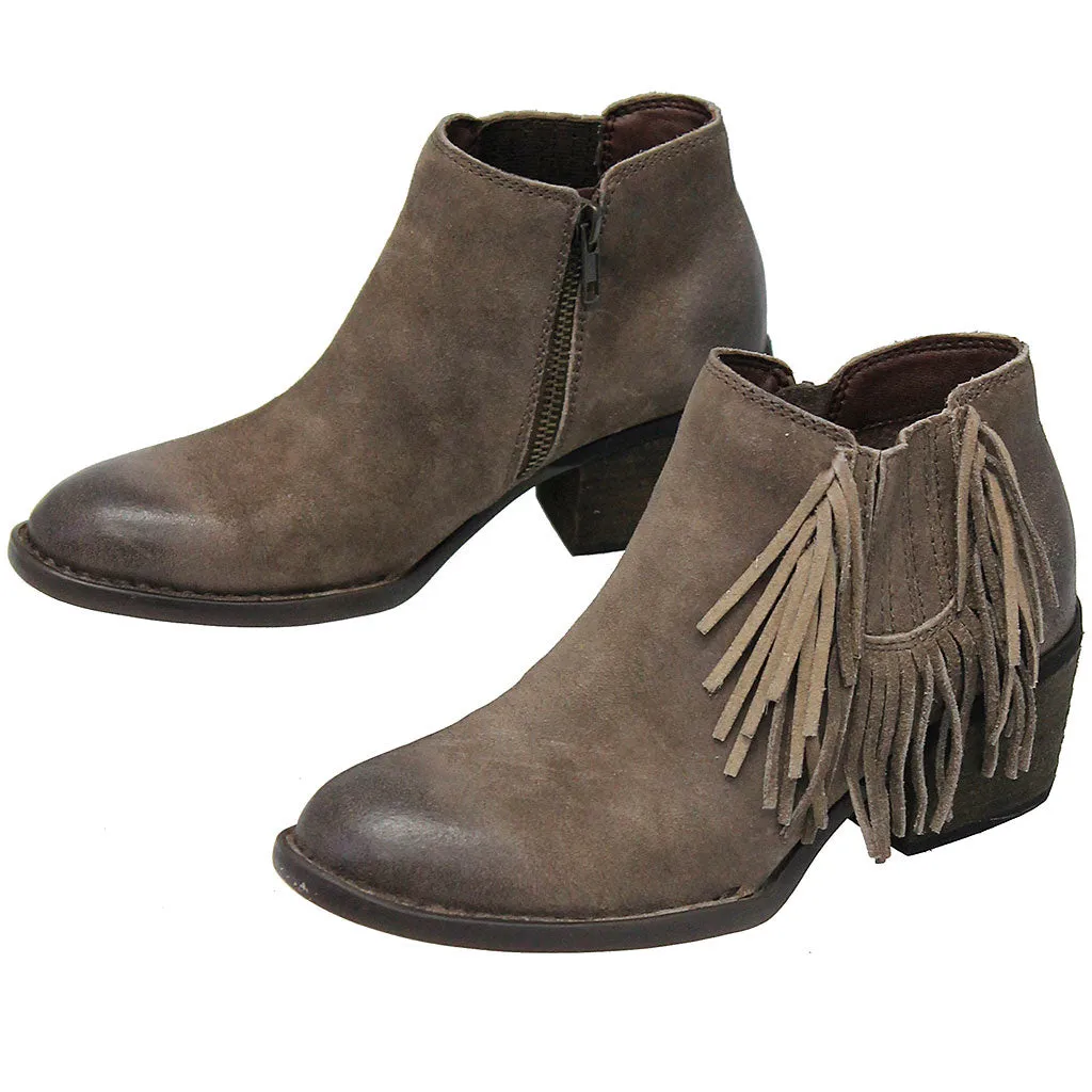 Born Vintage Taupe Fringed Ankle Boot #BL26517ZFT ()