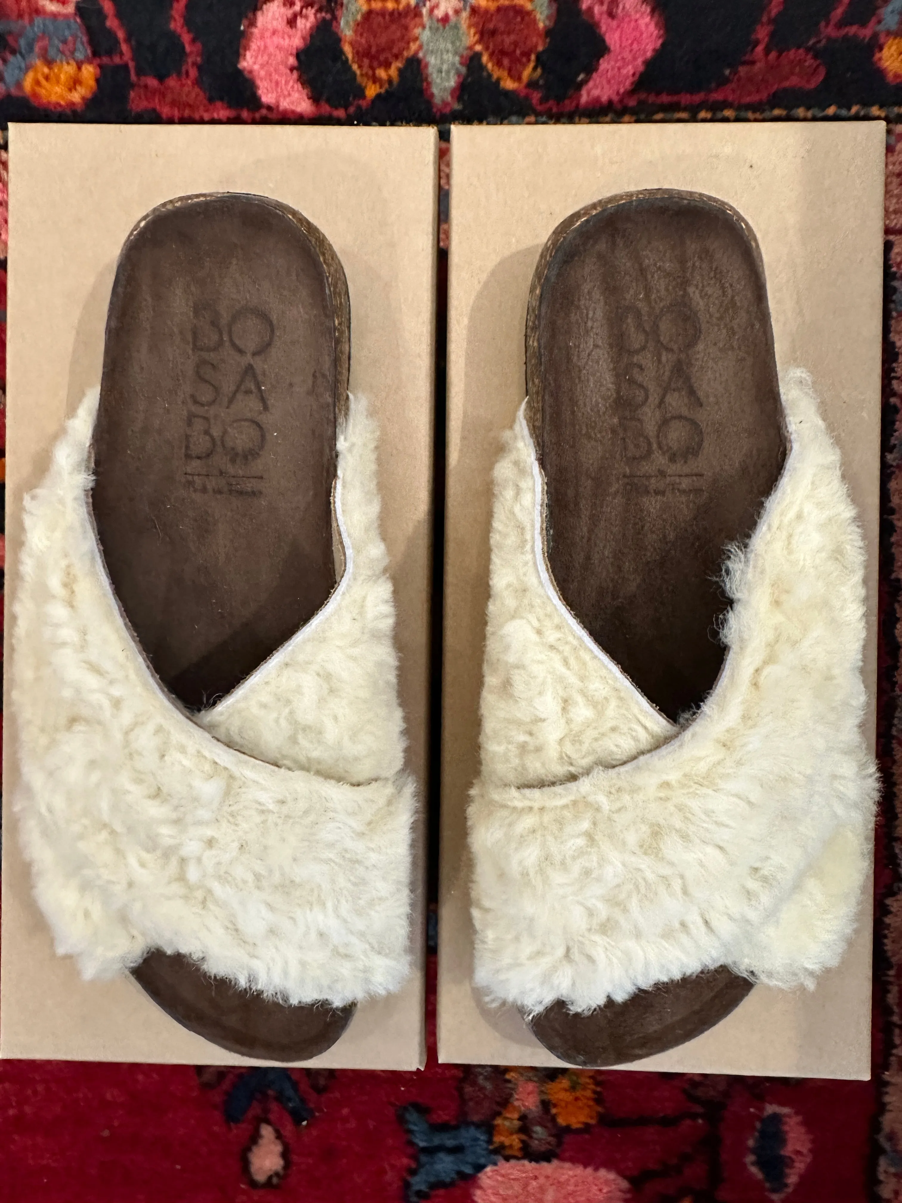 BOSABO - 442 Mouton Boucle CHAMPAGNE SLIDES