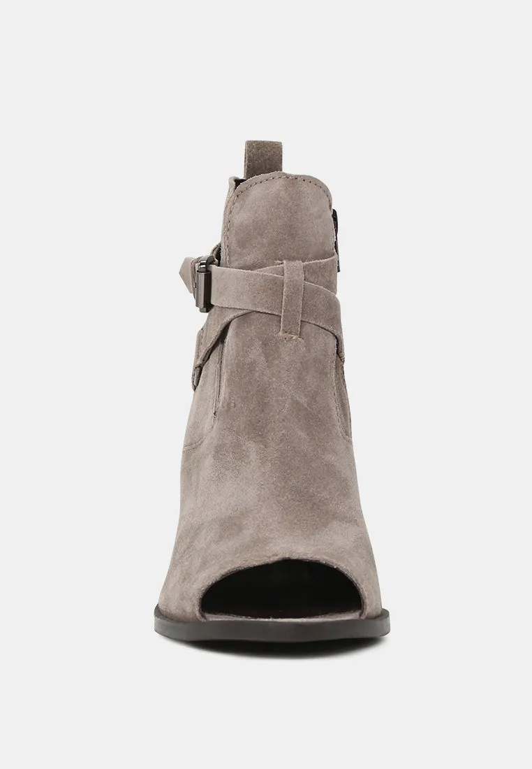 Bria Peep Toe Ankle Boots