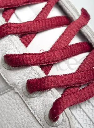 Burgundy Oval Shoelaces - 8mm wide