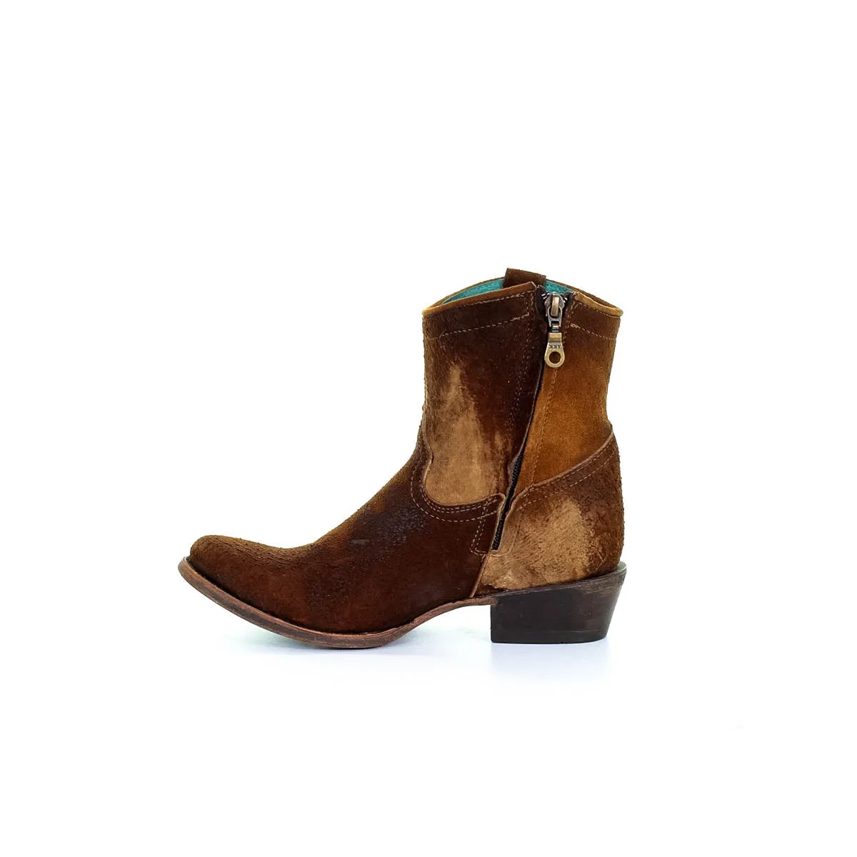 C1064 - Corral tan fashion western lambskin ankle boots for women