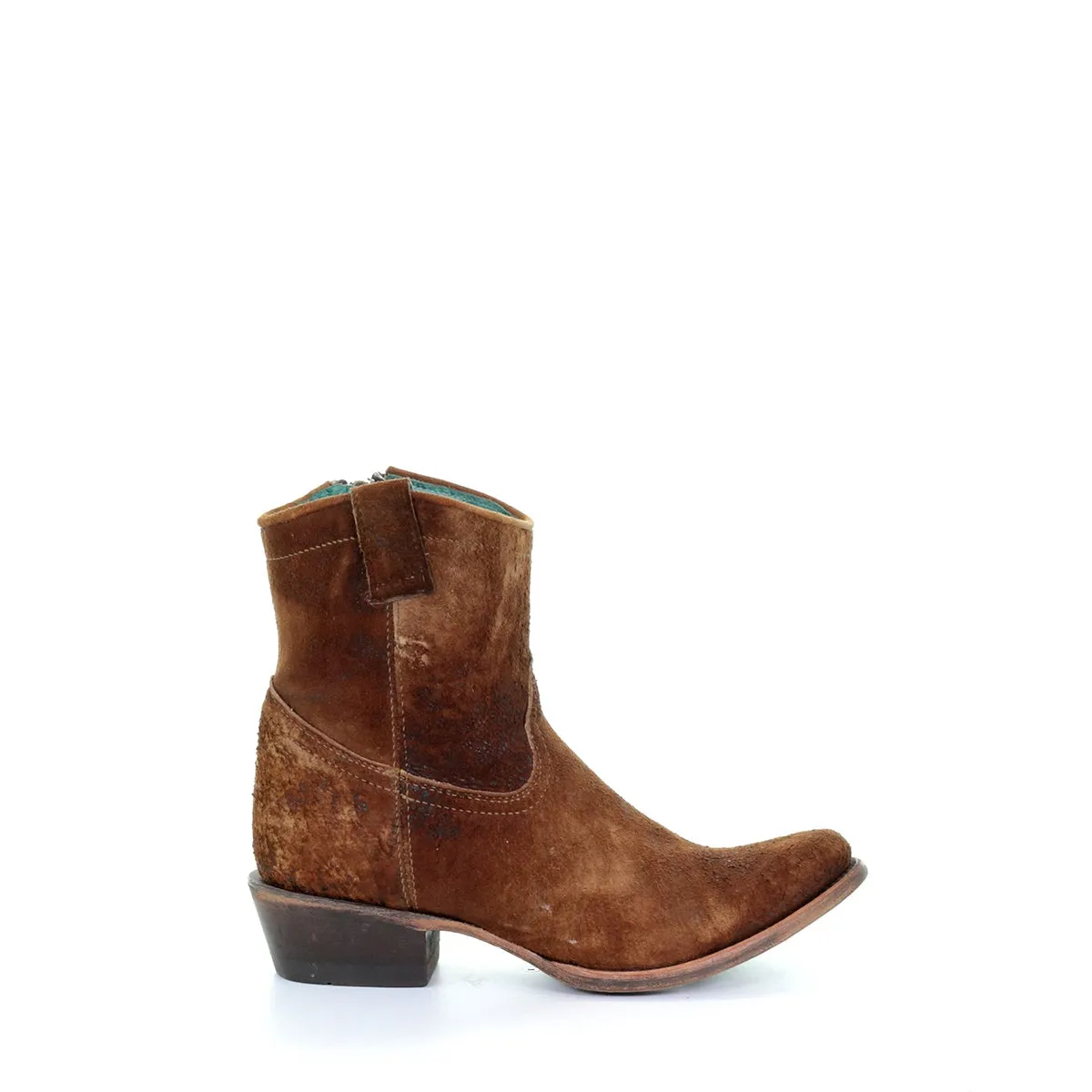 C1064 - Corral tan fashion western lambskin ankle boots for women