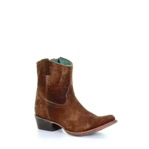 C1064 - Corral tan fashion western lambskin ankle boots for women