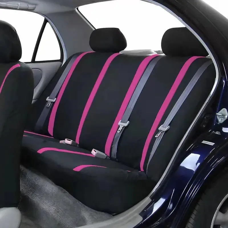 Carnong Car Seat Covers Full Set Universal Comfortable Soft Full Women Cute Dancing Shoes Paint Pink Auto Interior Accessories