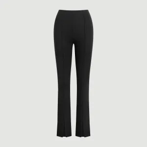 Cass Front-Split Ponte Stretch Pant (Petite)
