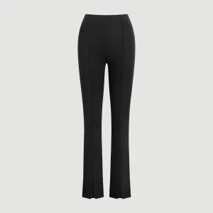 Cass Front-Split Ponte Stretch Pant (Petite)