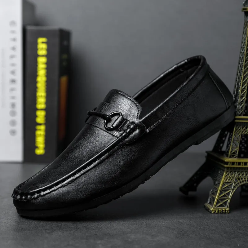 Casual versatile new 2024 bean shoes men's loafers Korean version of lazy spring trend one-pedal driving men's shoes