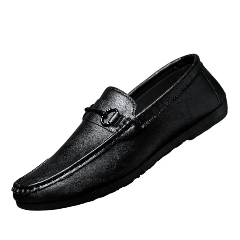 Casual versatile new 2024 bean shoes men's loafers Korean version of lazy spring trend one-pedal driving men's shoes