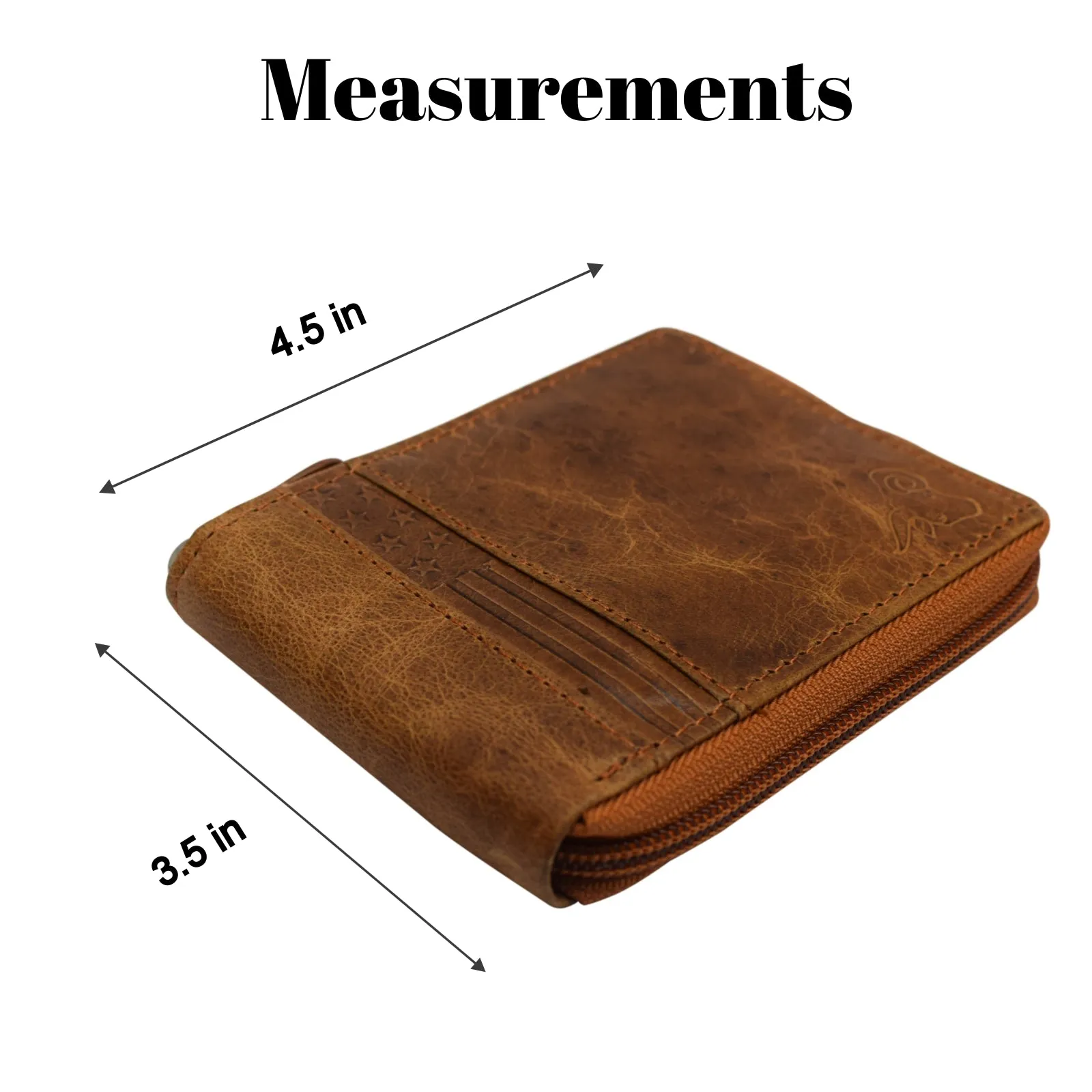 CAZORO USA Zipper Bifold Wallet For Men or Women RFID Safe Comes in a Gift Box