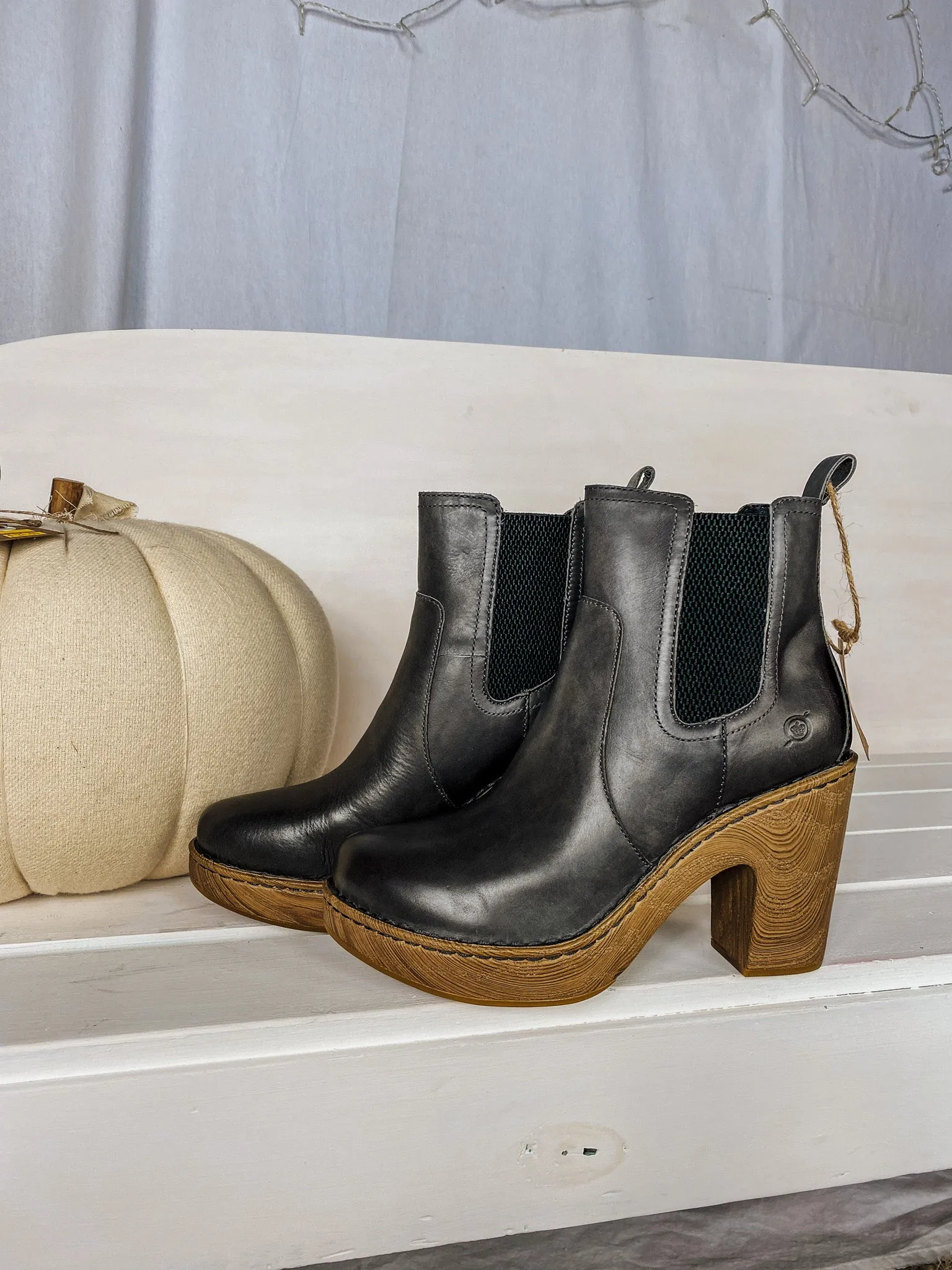 Channing Grey Leather Bootie by Born
