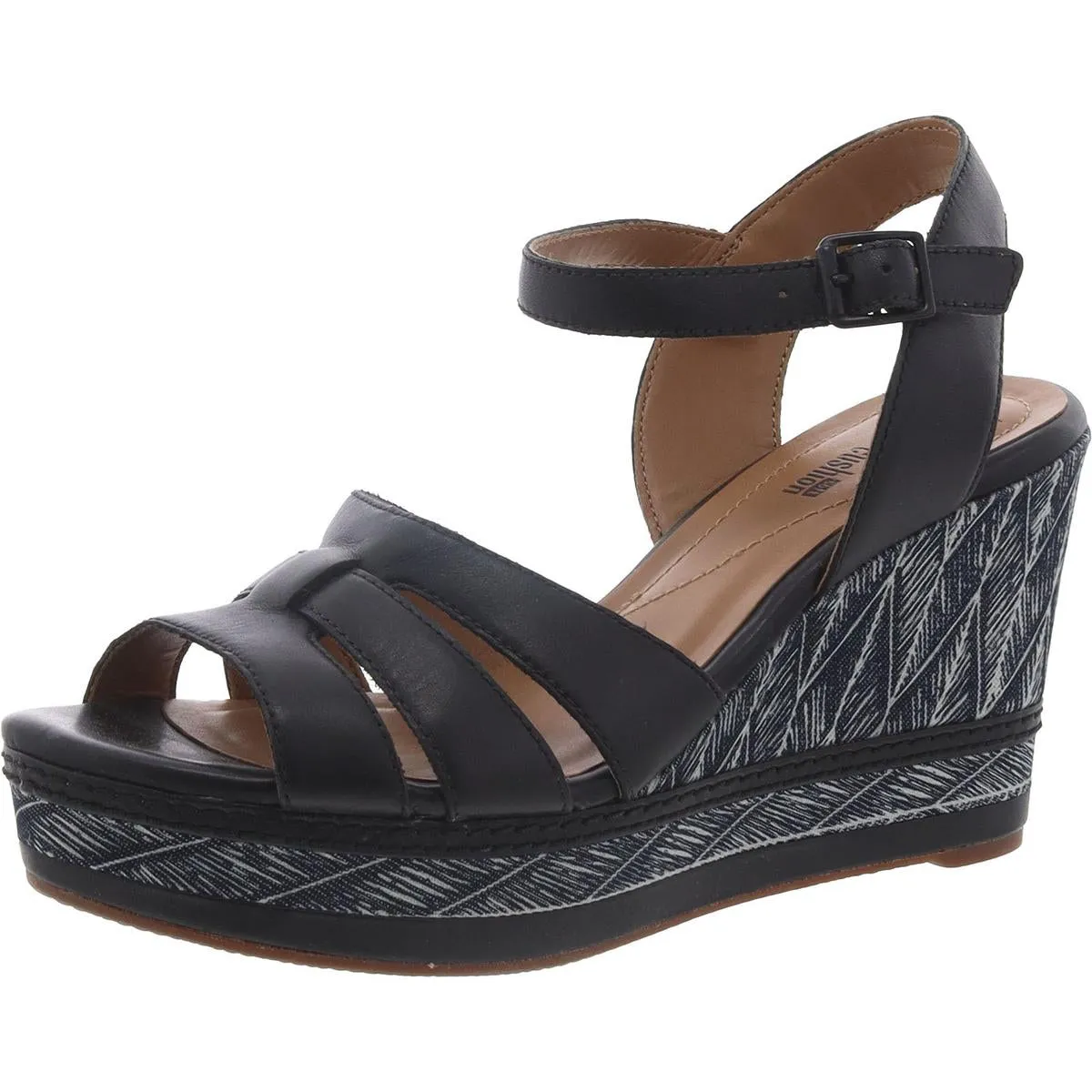 Clarks Womens Zia Noble Open Toe Ankle Strap Wedge Sandals