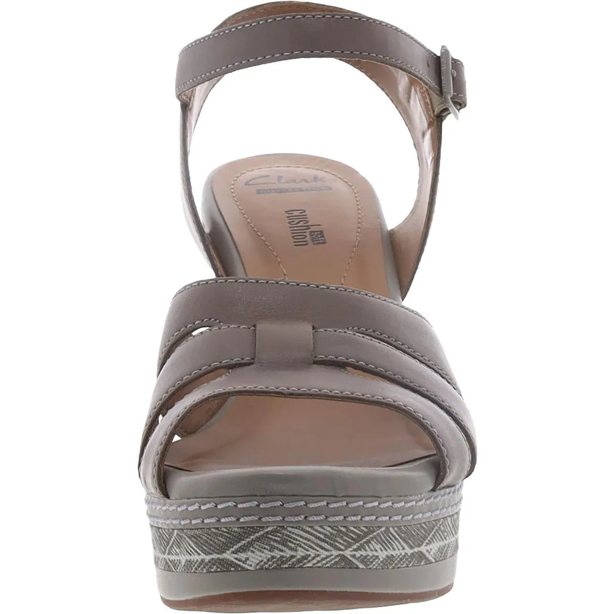 Clarks Womens Zia Noble Open Toe Ankle Strap Wedge Sandals