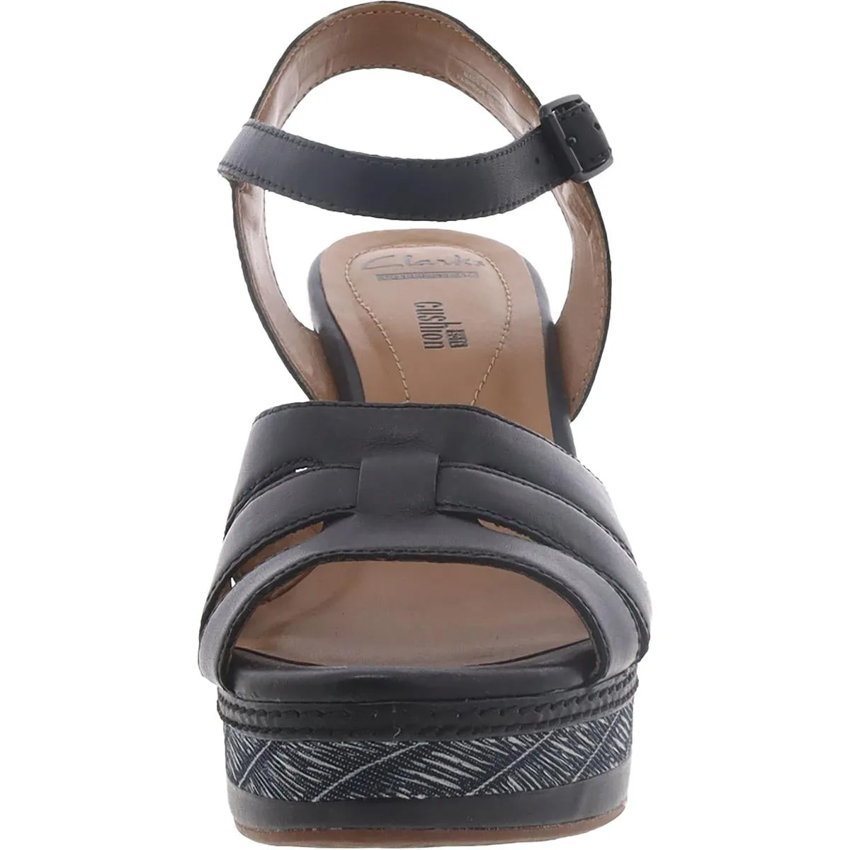 Clarks Womens Zia Noble Open Toe Ankle Strap Wedge Sandals