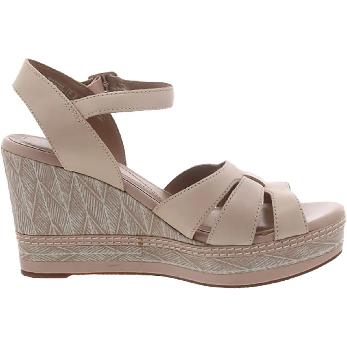 Clarks Womens Zia Noble Open Toe Ankle Strap Wedge Sandals