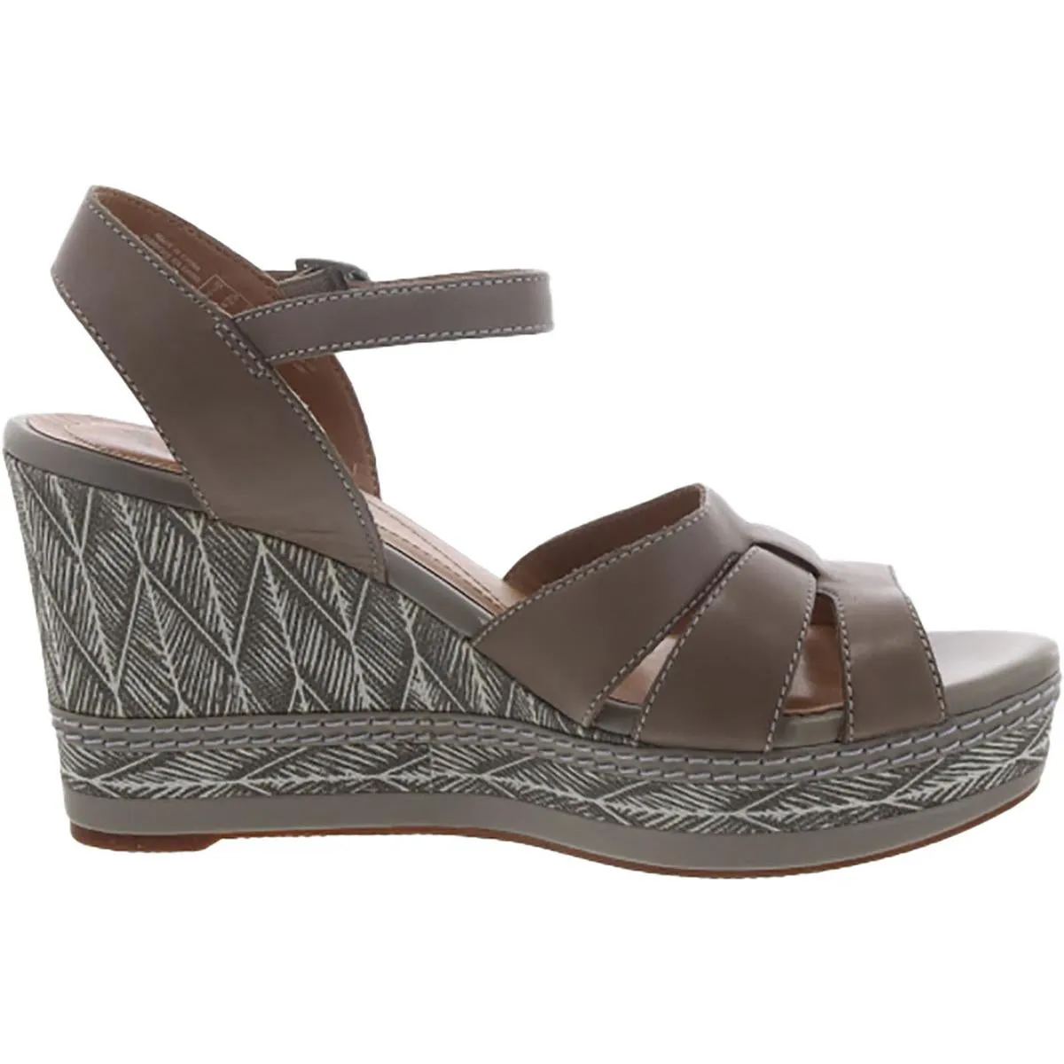 Clarks Womens Zia Noble Open Toe Ankle Strap Wedge Sandals