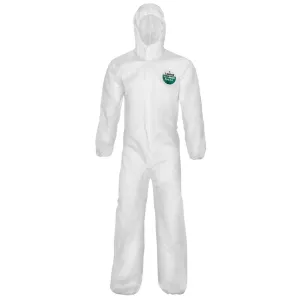 COL428-4XL Lakeland COL428 MicroMax® Coverall, 4X-Large, White, Hooded, Elastic