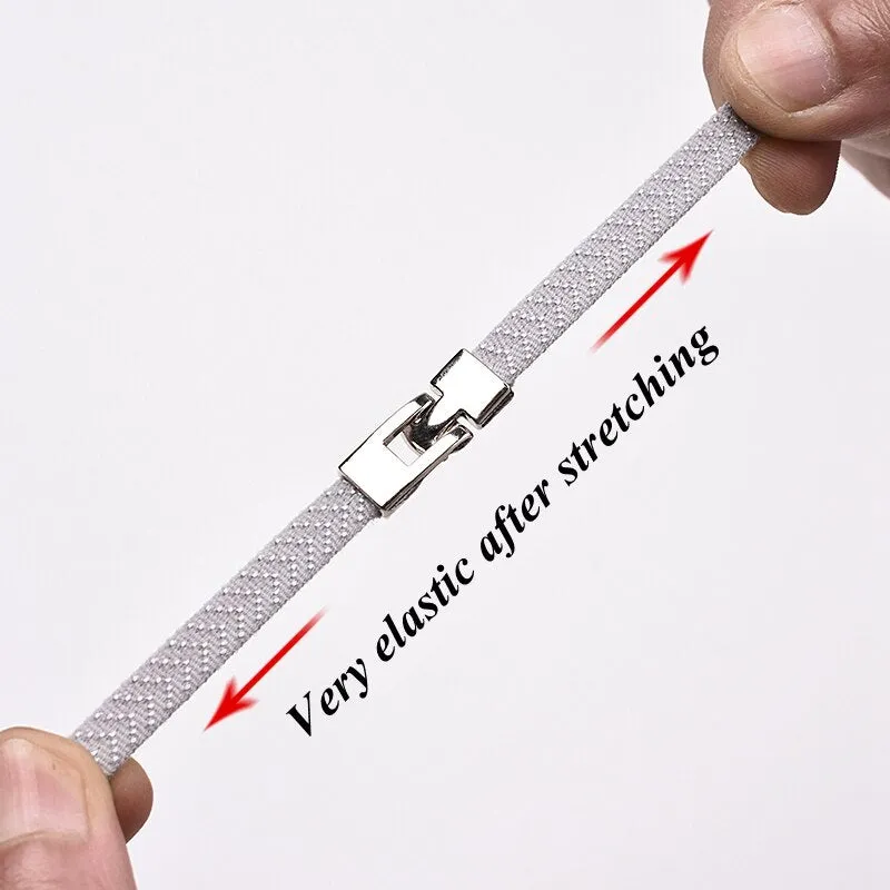 Cross buckle Elastic Shoe laces No Tie Shoelaces
