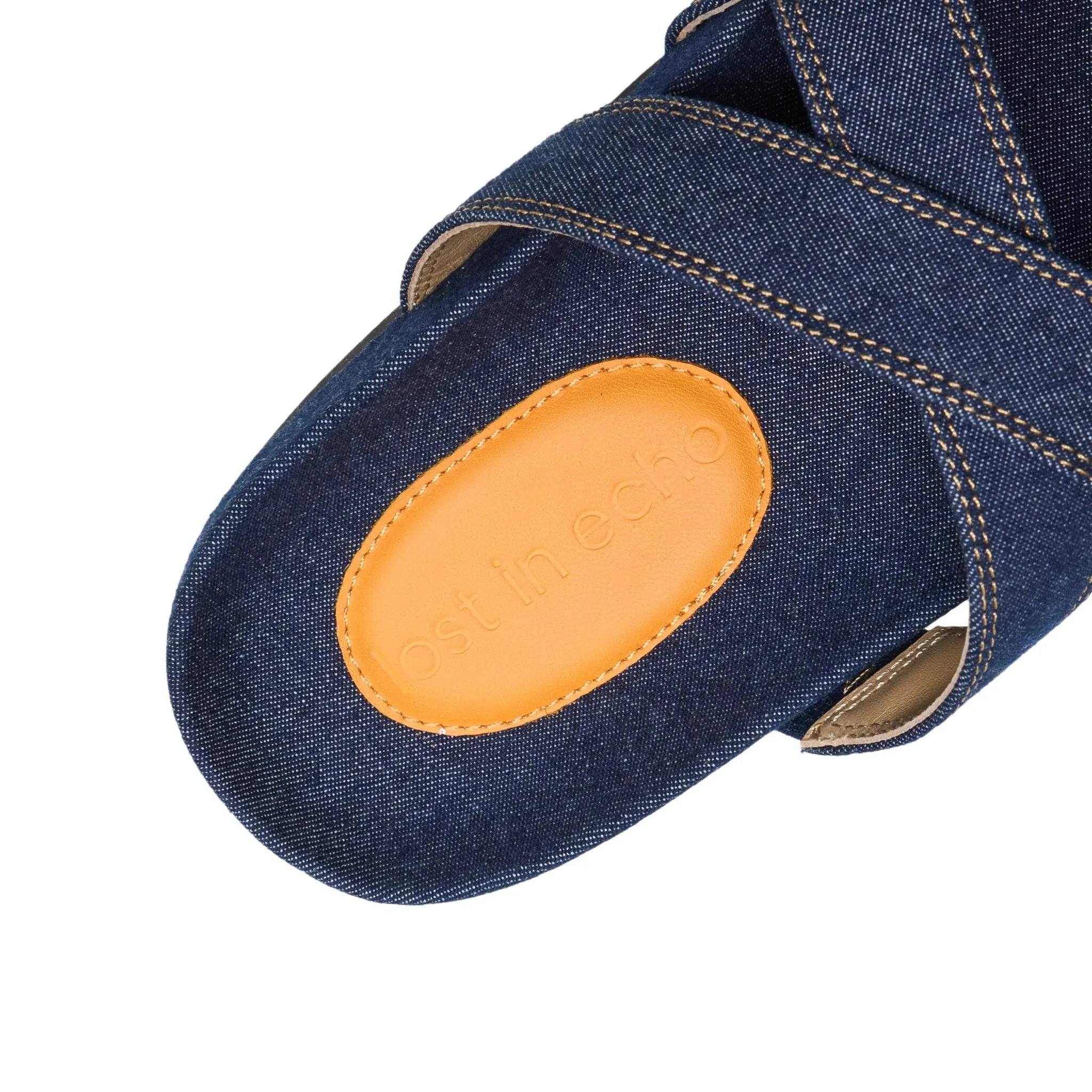 Cross Strap Bun Head Birkenstock Slippers In Denim