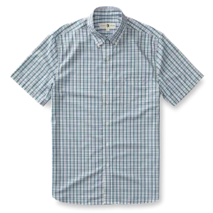Duck Head Men's Milligan Plaid Performance Poplin Shirt / Faded Peri