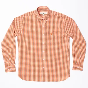 Duck Head Men's Walton Performance Gingham Shirt / Bombay Orange