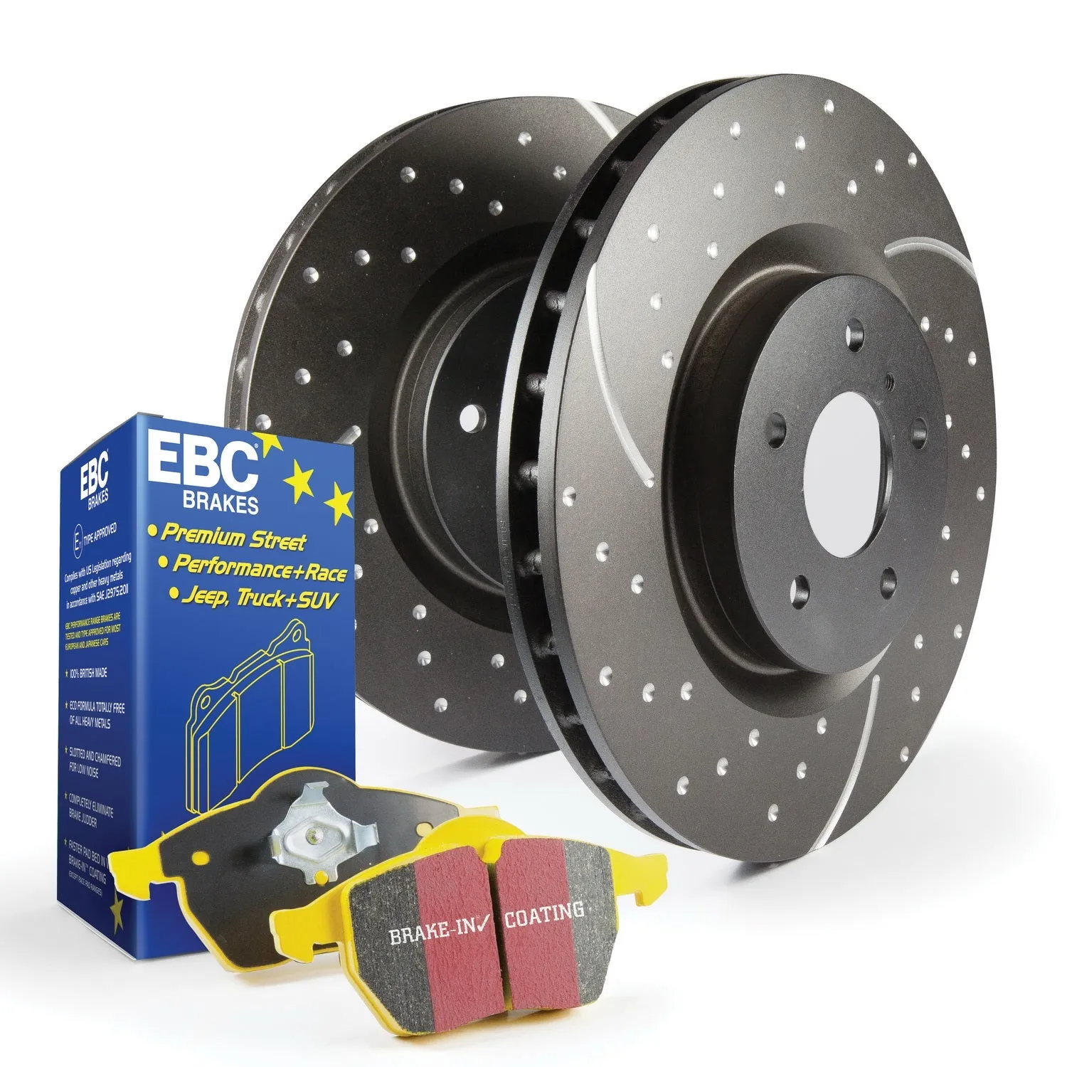 EBC Brakes S5KF1386 S5 Kits Yellowstuff And GD Rotors