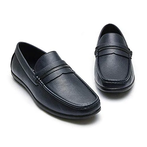 ELCANTO MAZZ Men's Driving Style Relaxed-Fit Lightweight Comfort Casual Slip-on Loafer (Navy, Numeric_9)
