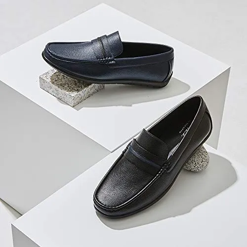 ELCANTO MAZZ Men's Driving Style Relaxed-Fit Lightweight Comfort Casual Slip-on Loafer (Navy, Numeric_9)