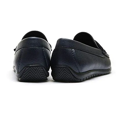 ELCANTO MAZZ Men's Driving Style Relaxed-Fit Lightweight Comfort Casual Slip-on Loafer (Navy, Numeric_9)