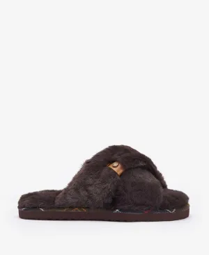 Eliza Cross-Over Slipper (Brown)