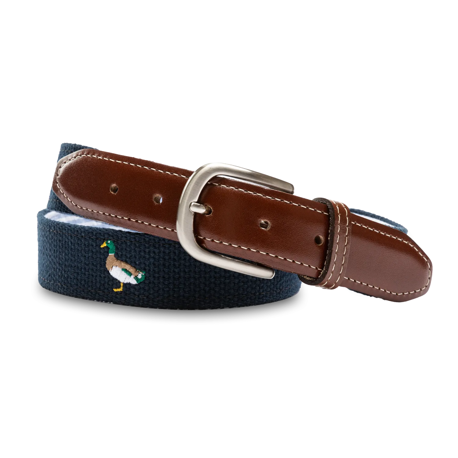 Embroidered Duck Web Belt