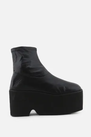 Emoda Zipper Wedge Ankle Boots | 100% Authentic Leather
