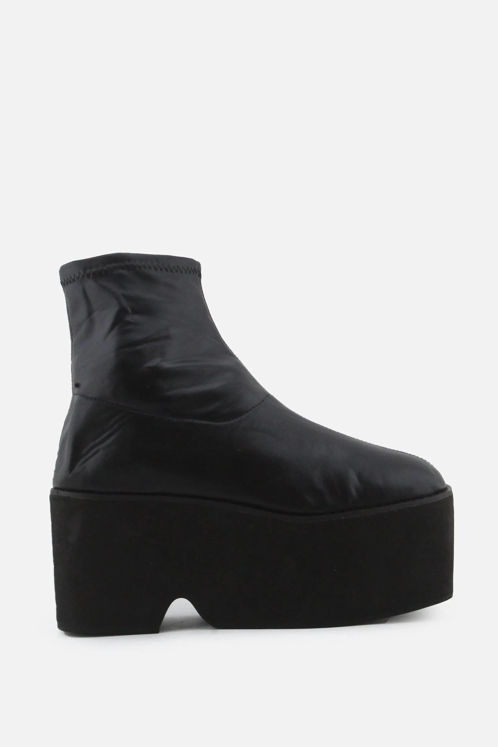 Emoda Zipper Wedge Ankle Boots | 100% Authentic Leather