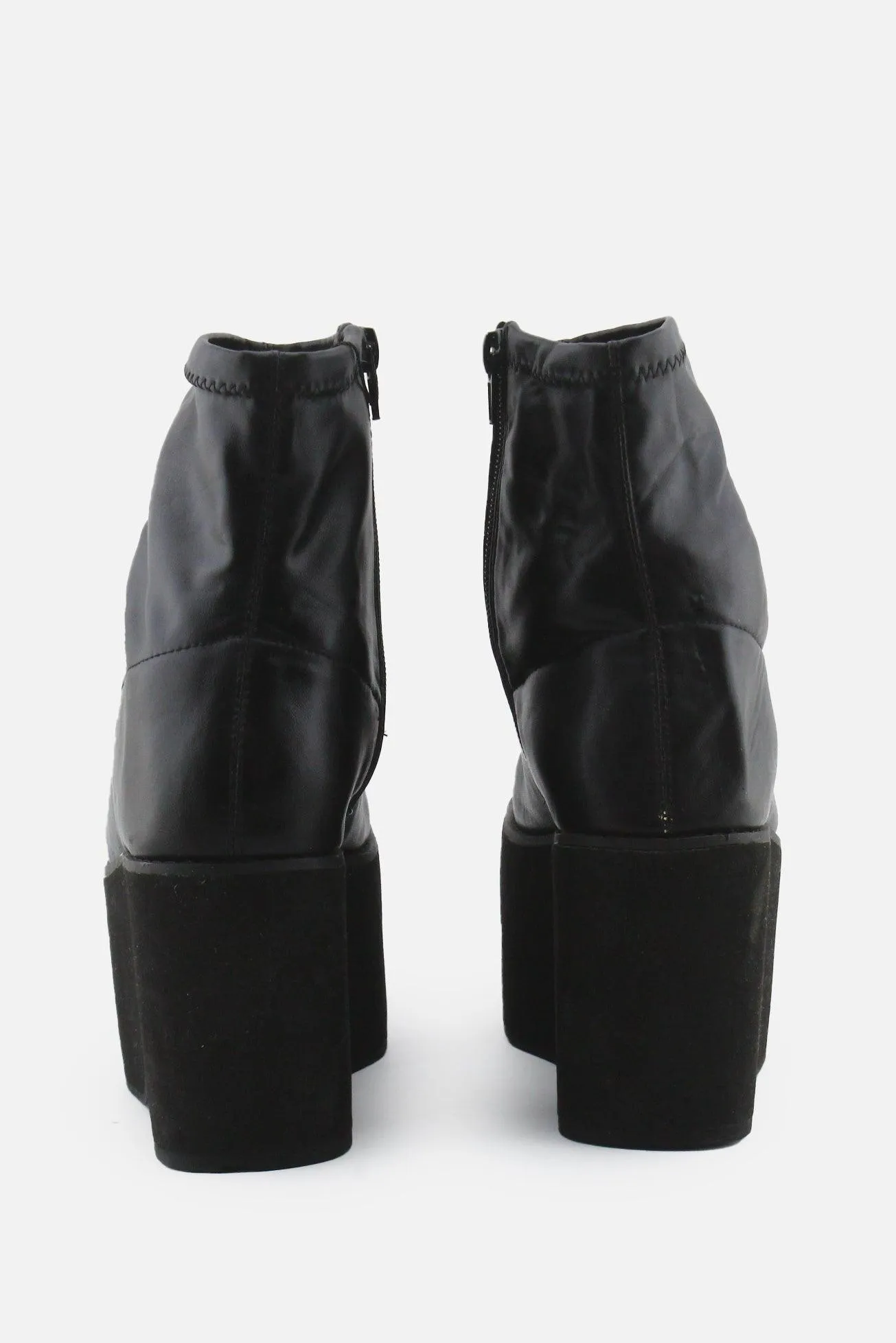 Emoda Zipper Wedge Ankle Boots | 100% Authentic Leather