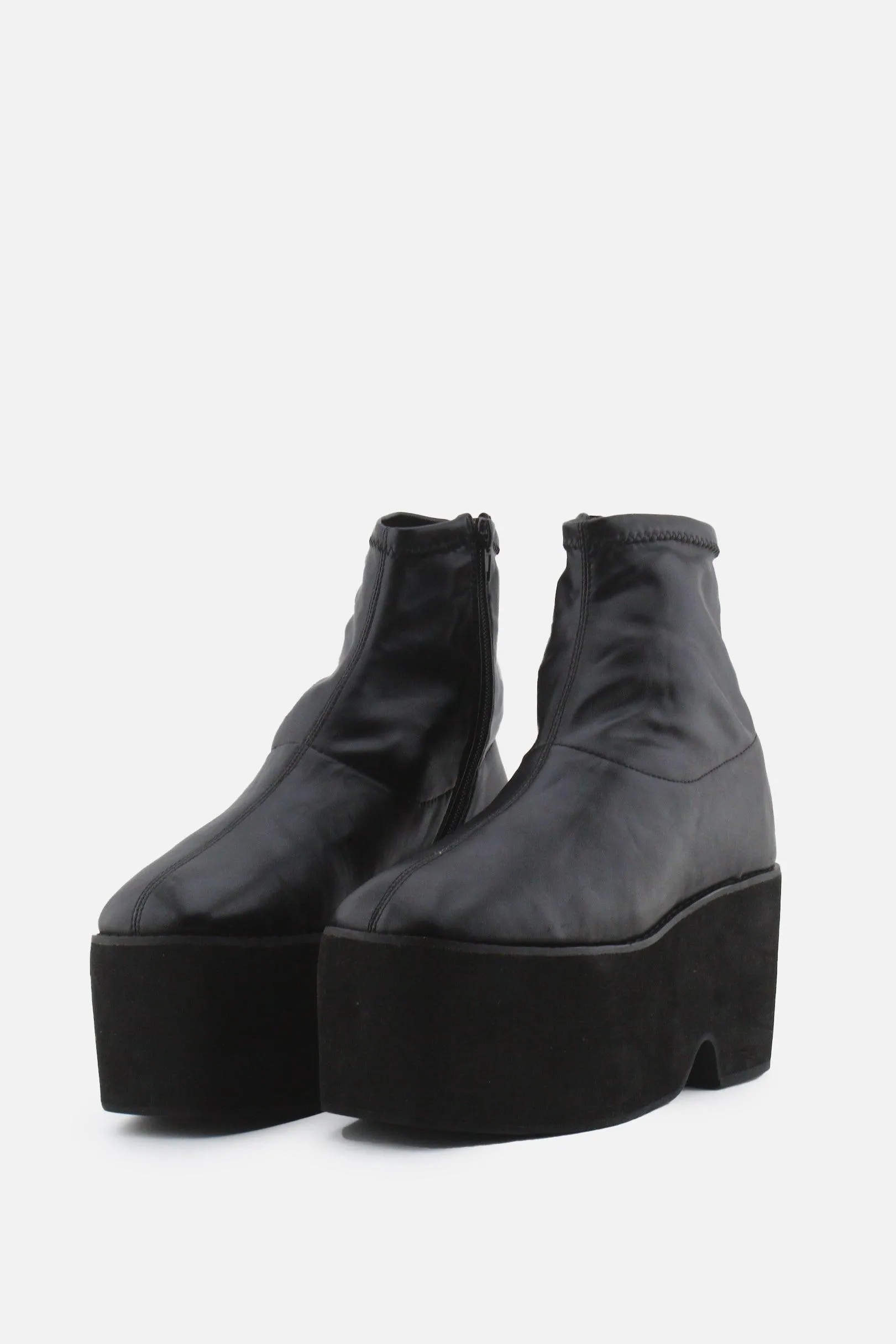 Emoda Zipper Wedge Ankle Boots | 100% Authentic Leather