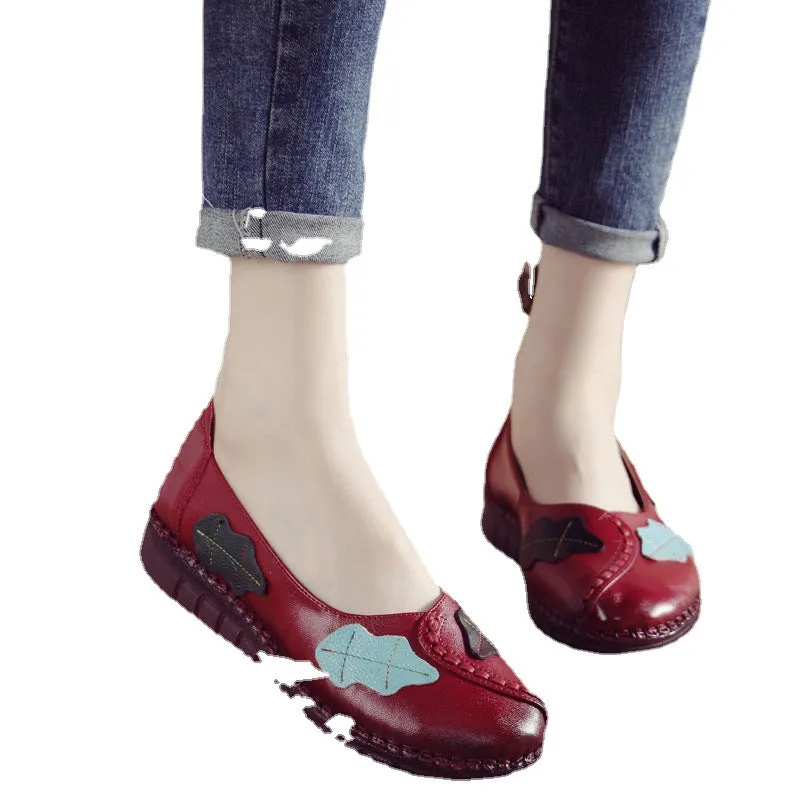 ethnic style comfortable large size women's single shoes