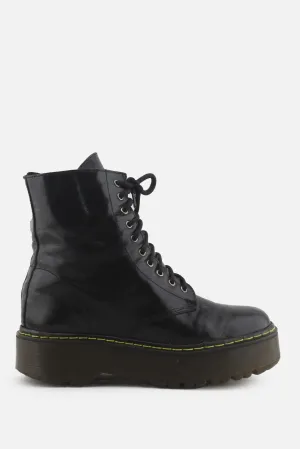 European Brand Zipper Laces Ankle Boots | 100% Synthetic Leather