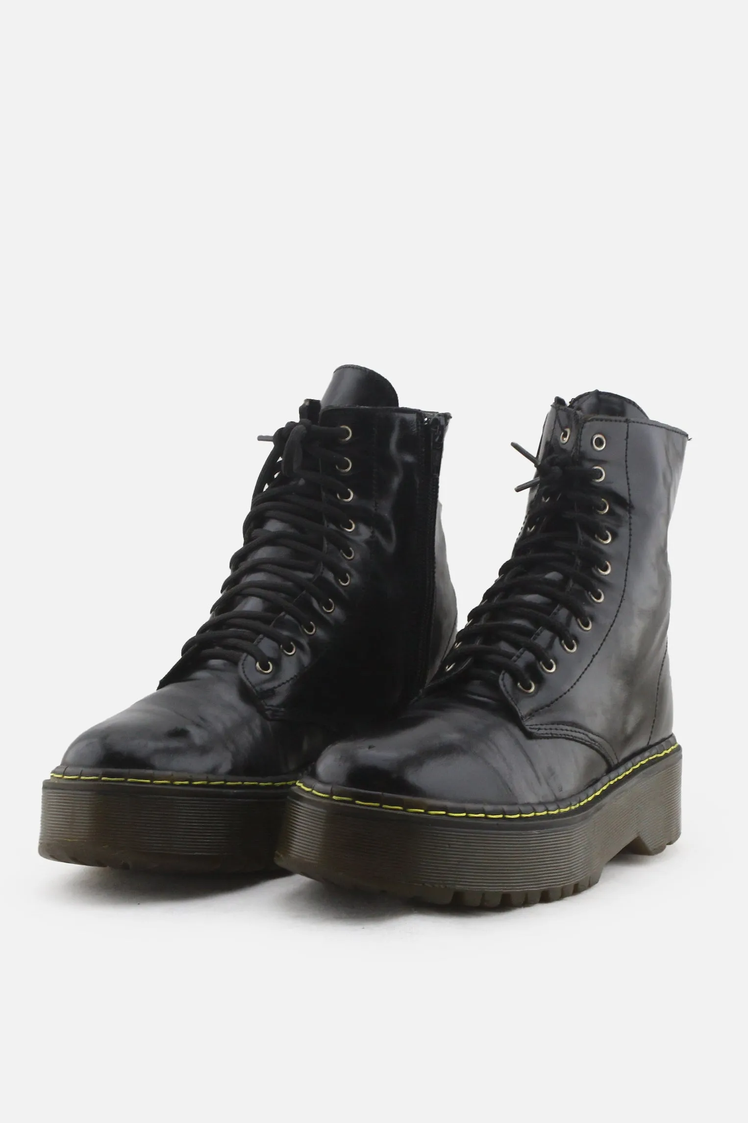 European Brand Zipper Laces Ankle Boots | 100% Synthetic Leather