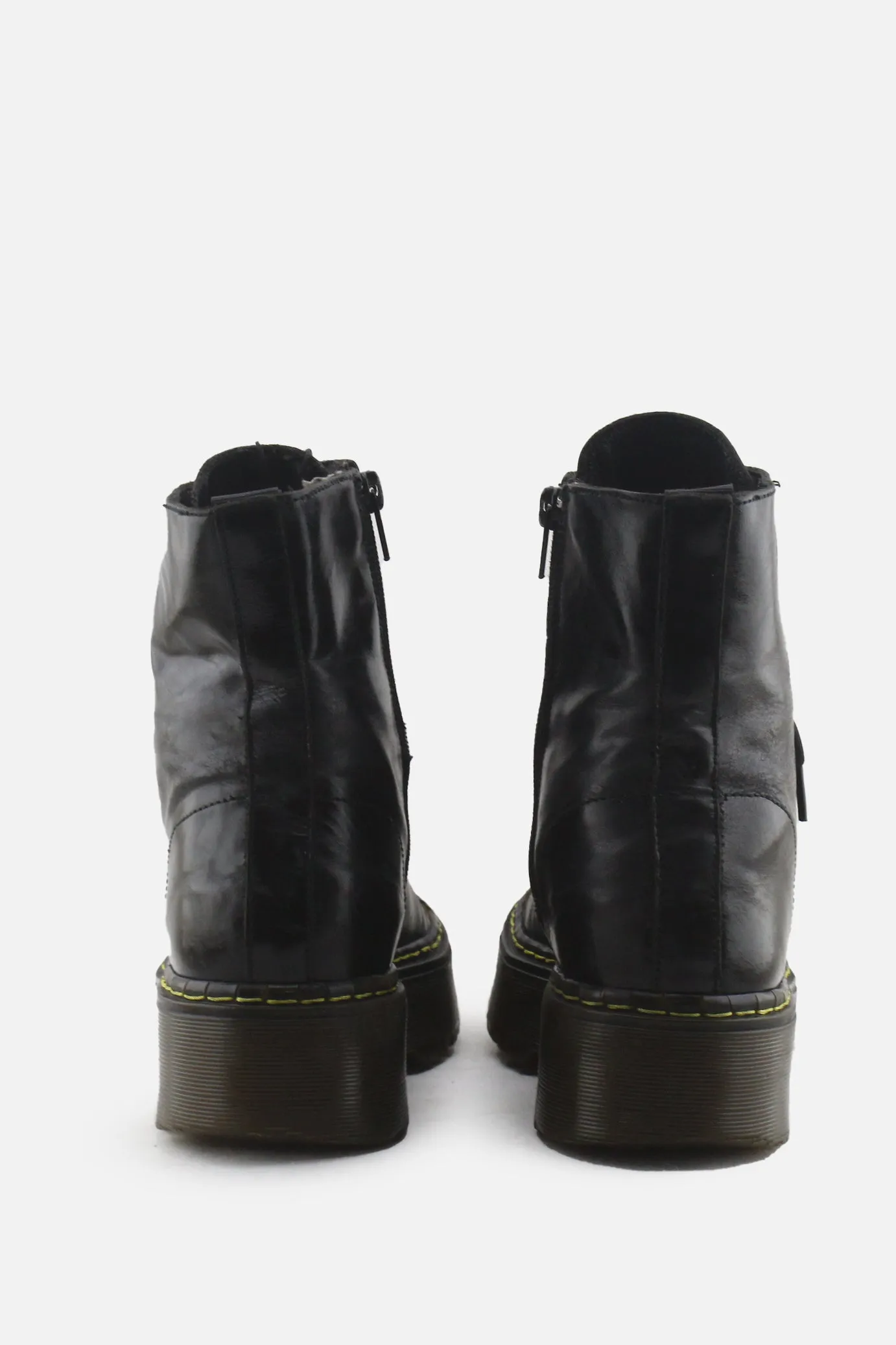 European Brand Zipper Laces Ankle Boots | 100% Synthetic Leather